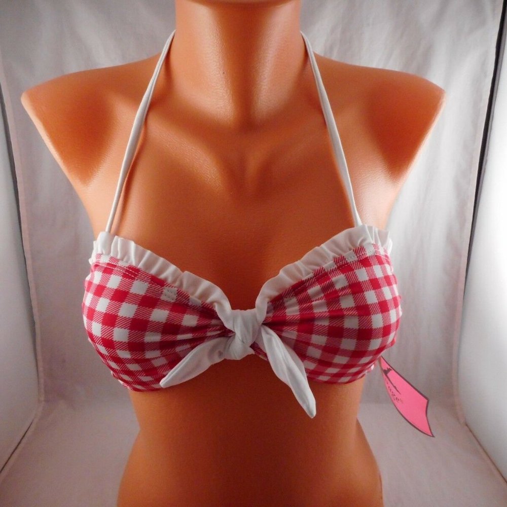 Bettie Page Gingham Bikini 2pc Swimsuit Pin Up - Picture 3 of 5